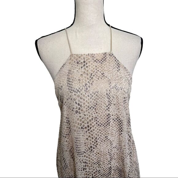 ⭐️ 3/$30 SILENCE & NOISE Sleeveless Snake Print Dress. Open Back. Size Small - Picture 2 of 8